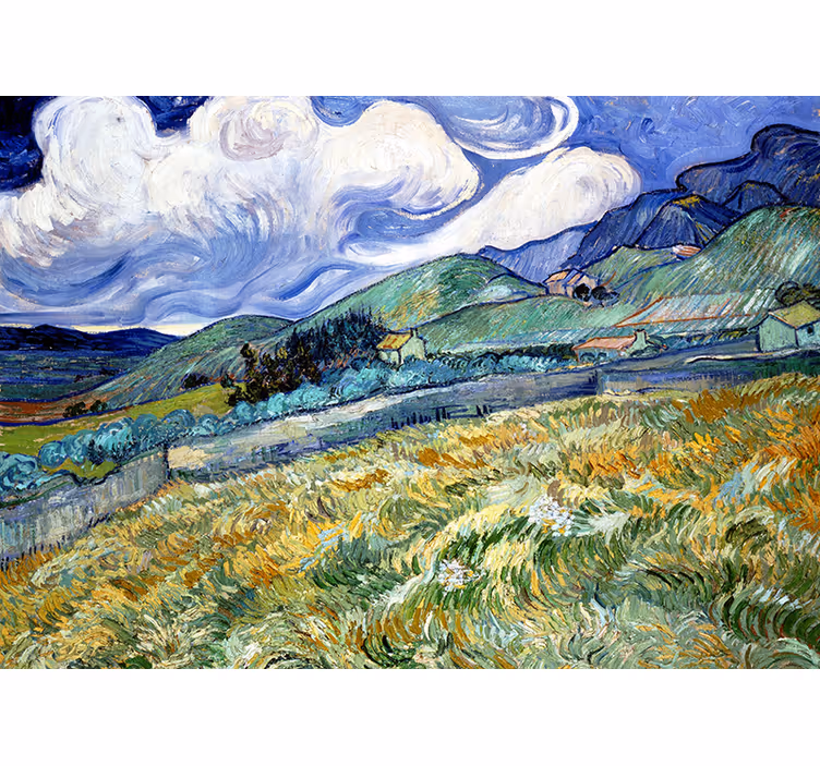 Wall mural hallway artistic van gogh iris mural - TenStickers