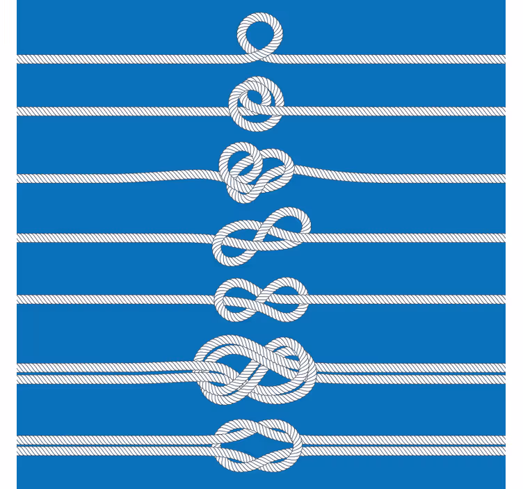 Wall mural blue sailor knots - TenStickers