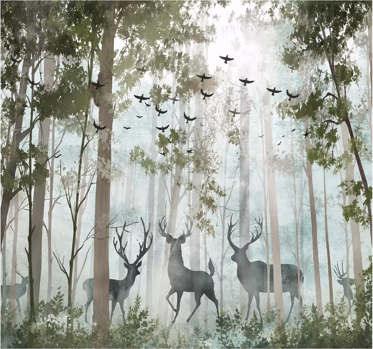 Other wall mural animals deer - TenStickers