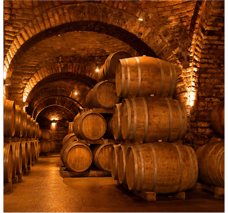 Wall mural vintage wine cellar decor - TenStickers