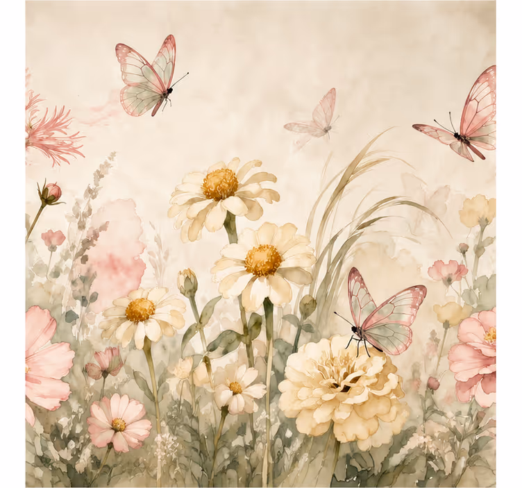 Other flowers wall mural in landscape design - TenStickers
