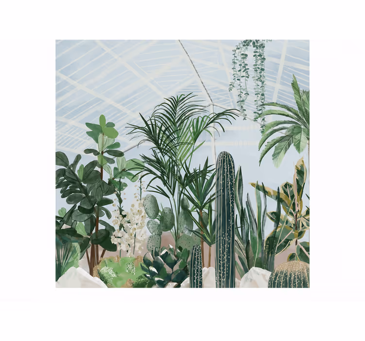 Nature wall mural botanic large garden - TenStickers