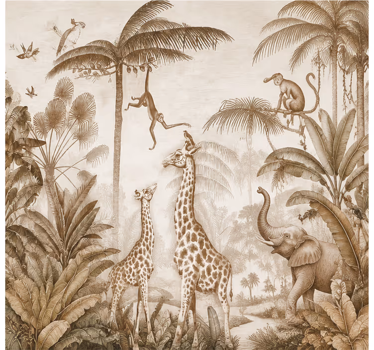 Other wall mural animals jungle scene - TenStickers