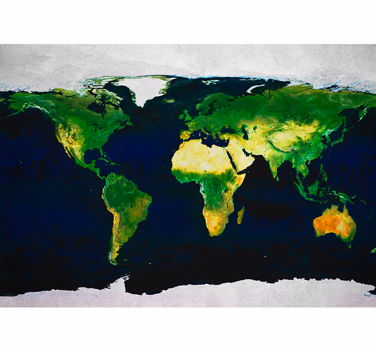 Stunning World map wall mural - TenStickers
