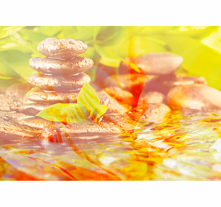 White Orchid zen mural wallpaper - TenStickers