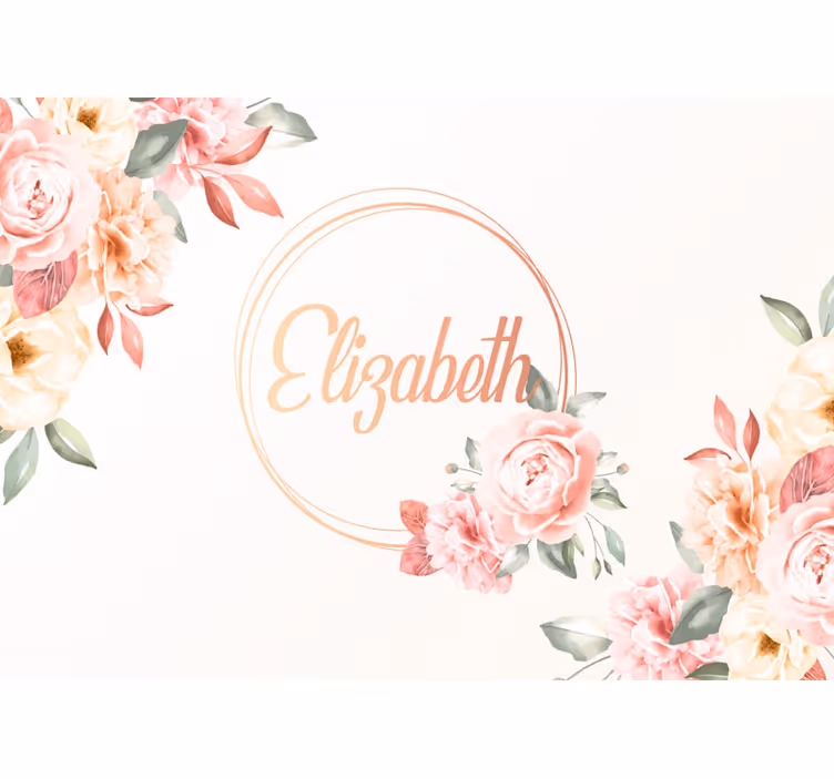 Flowers wall mural custom botanical design - TenStickers