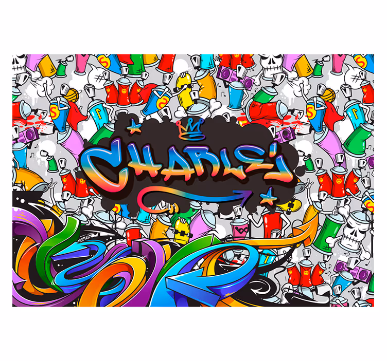 Urban art wall mural custom name graffiti - TenStickers