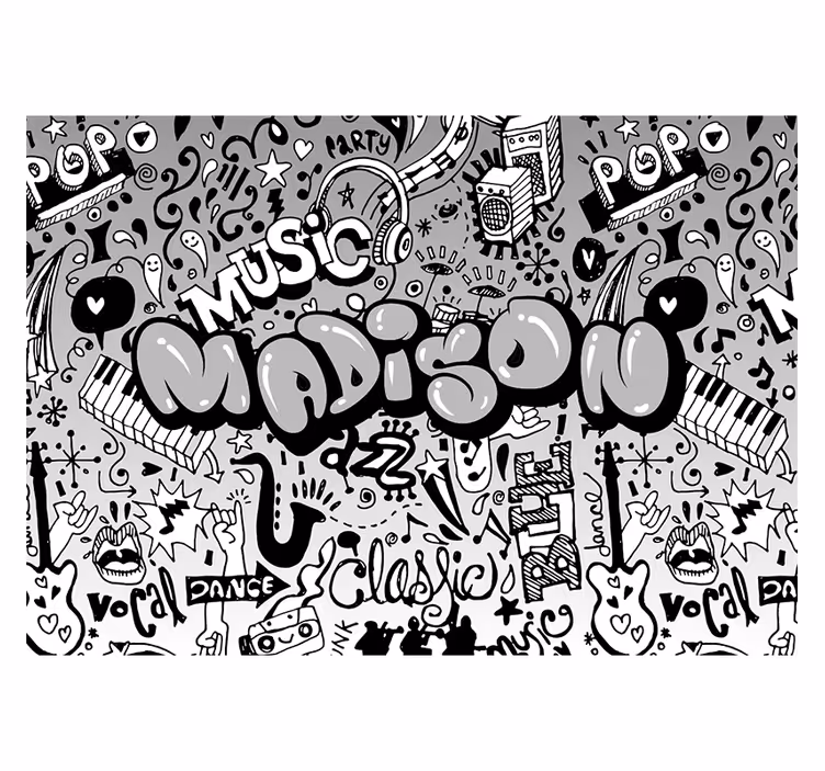 Wall mural music musical design - TenStickers