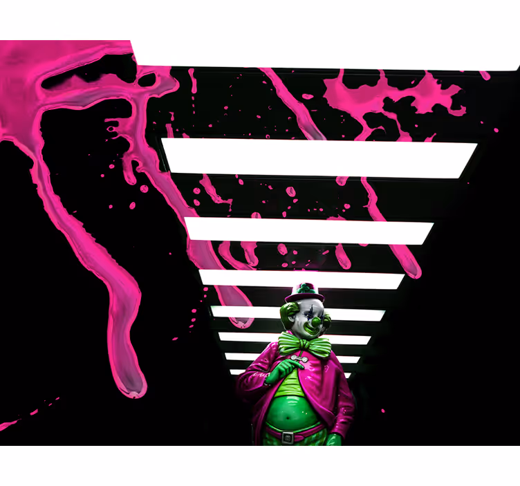 Clown in Pink urban art wall mural - TenStickers