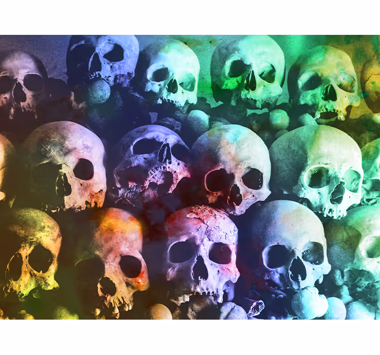 Colorful skull wall mural - TenStickers
