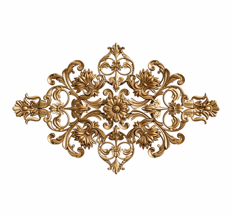 Wall mural classic art ornate floral design - TenStickers