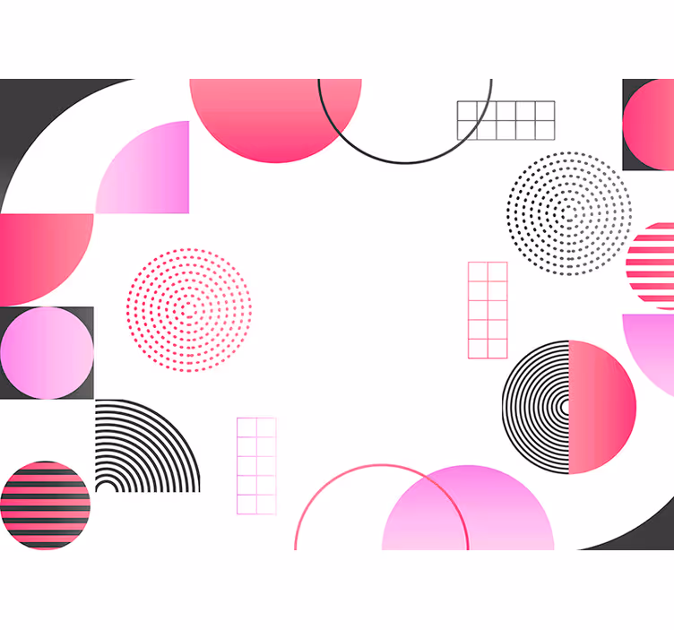 Geometric Shapes Design abstract mural wallpaper - TenStickers