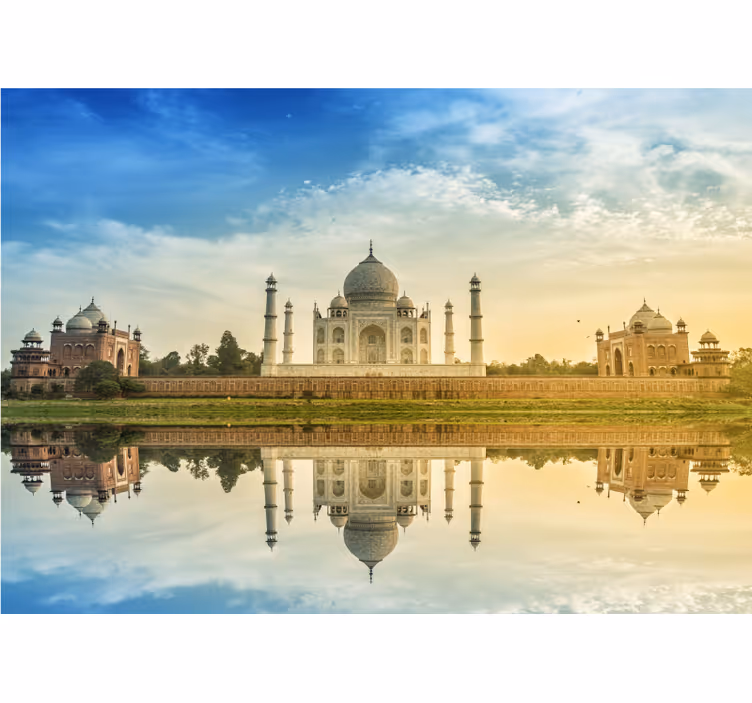 Wall mural city taj mahal reflection - TenStickers