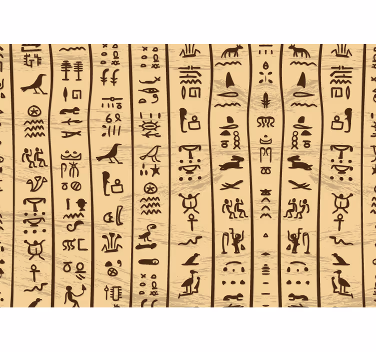 Ancient Script Motifs wall mural painting - TenStickers
