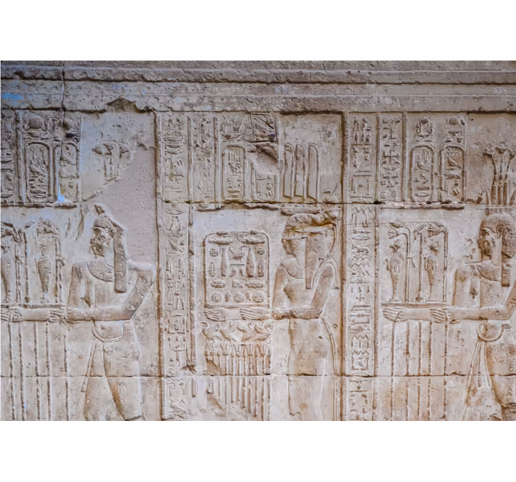 Wall mural classic art ancient egyptian reliefs - TenStickers