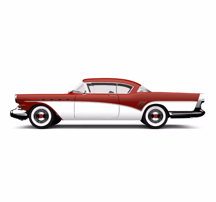 Classic Car Profile automotive wall murals - TenStickers
