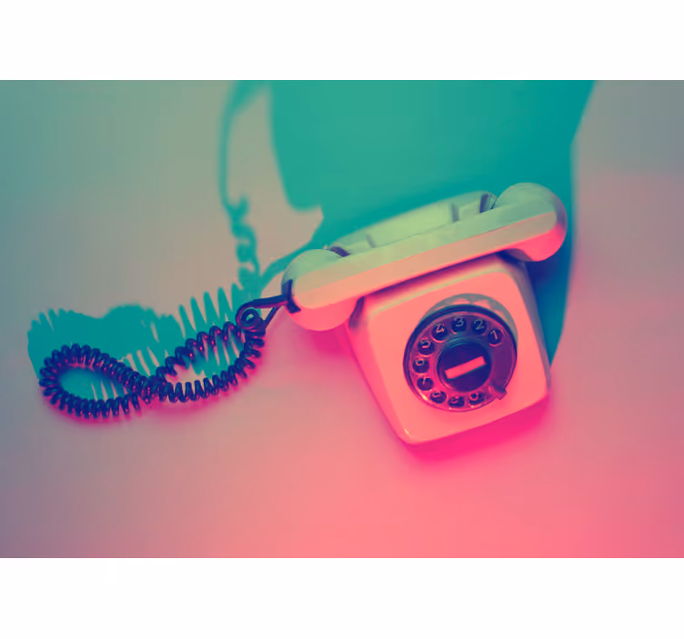 Retro Telephone Design urban art wall mural - TenStickers