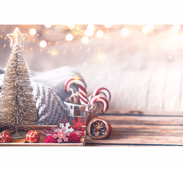 Joyful Holiday Spirit wall mural christmas - TenStickers