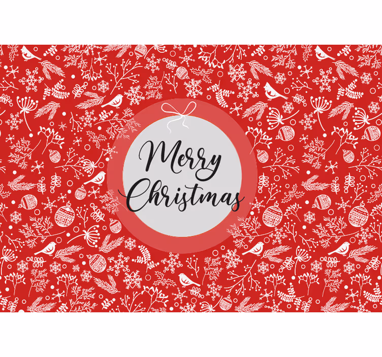 Festive Holiday Wishes wall mural christmas - TenStickers