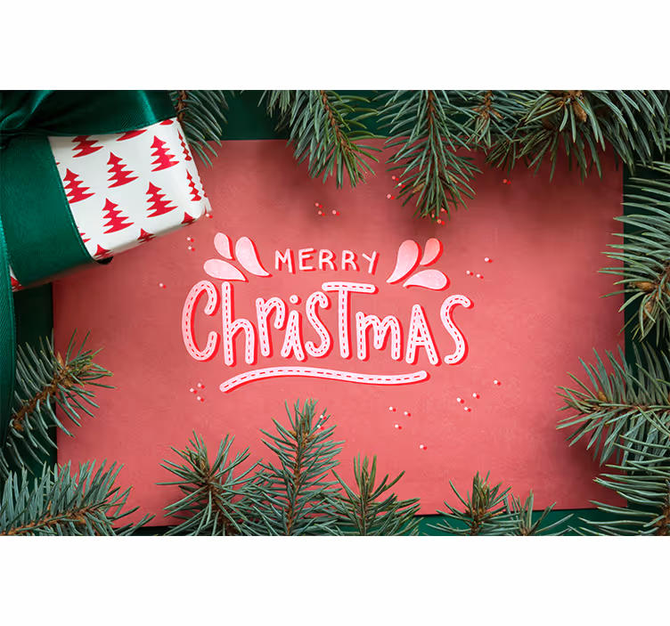Wall mural christmas merry christmas wishes - TenStickers