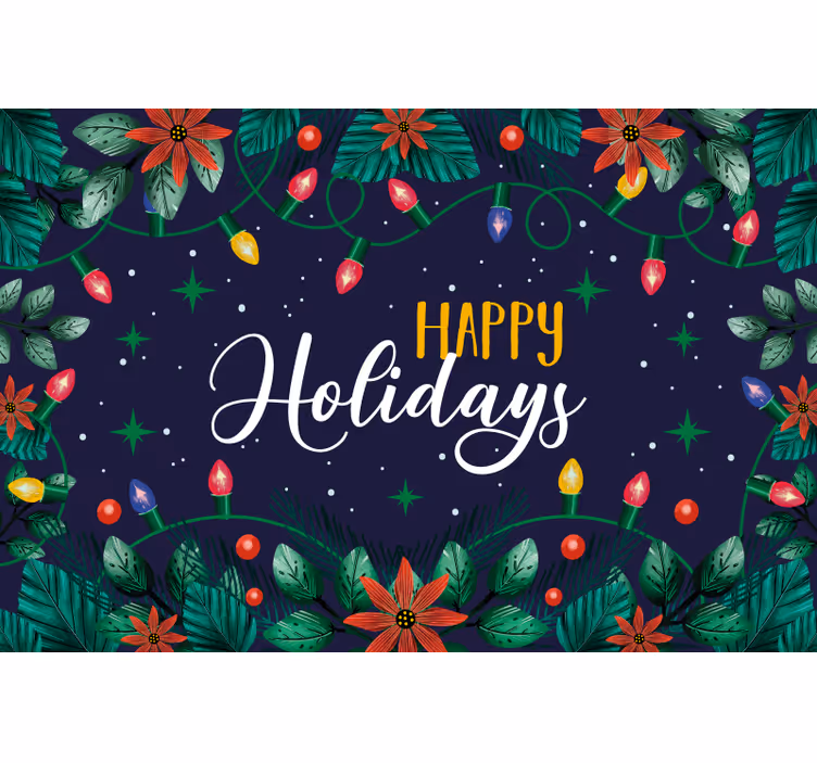 Festive Holiday Greetings wall mural christmas - TenStickers