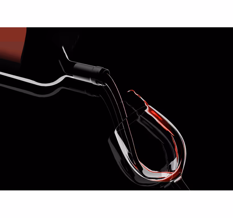 Wine Pouring Elegance wall mural music - TenStickers