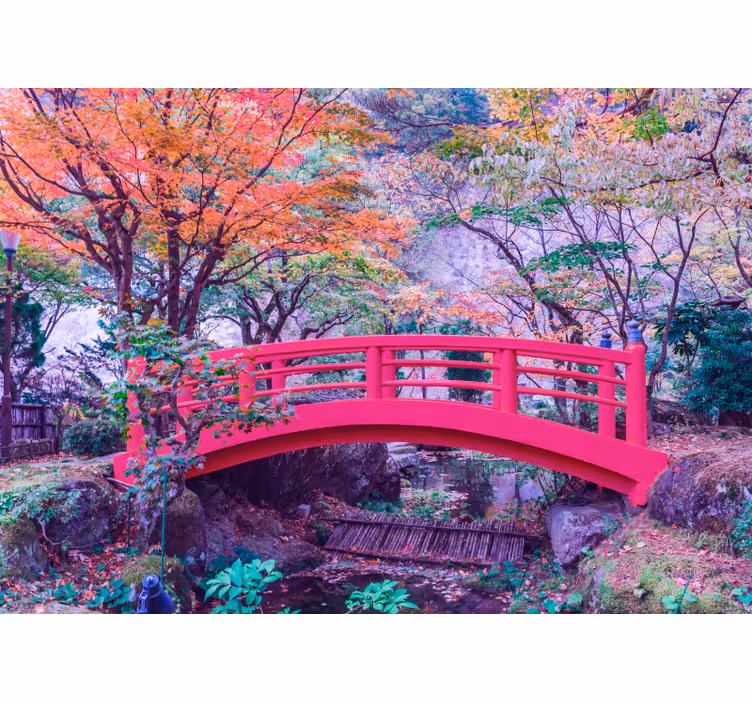 Forest wall mural tranquil garden archway - TenStickers