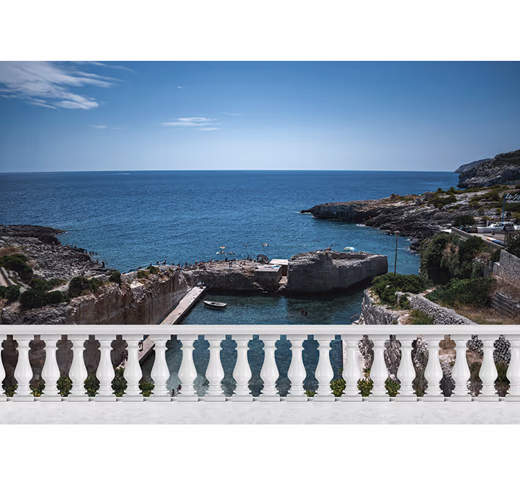 Landscape wall mural seaside vista serenity - TenStickers