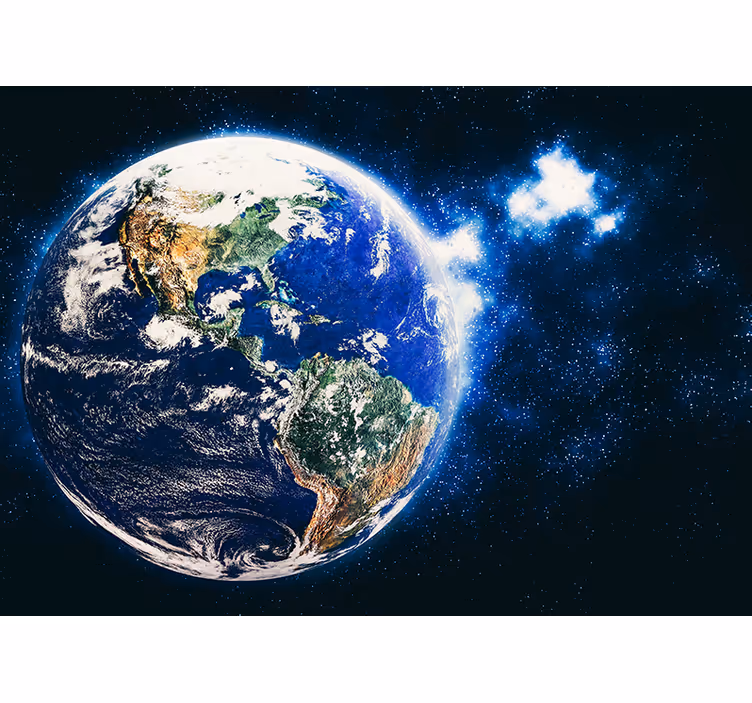 Planetary View from Orbit space wall mural - TenStickers