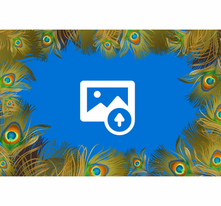 Peacock Feather Surround other wall mural pattern - TenStickers