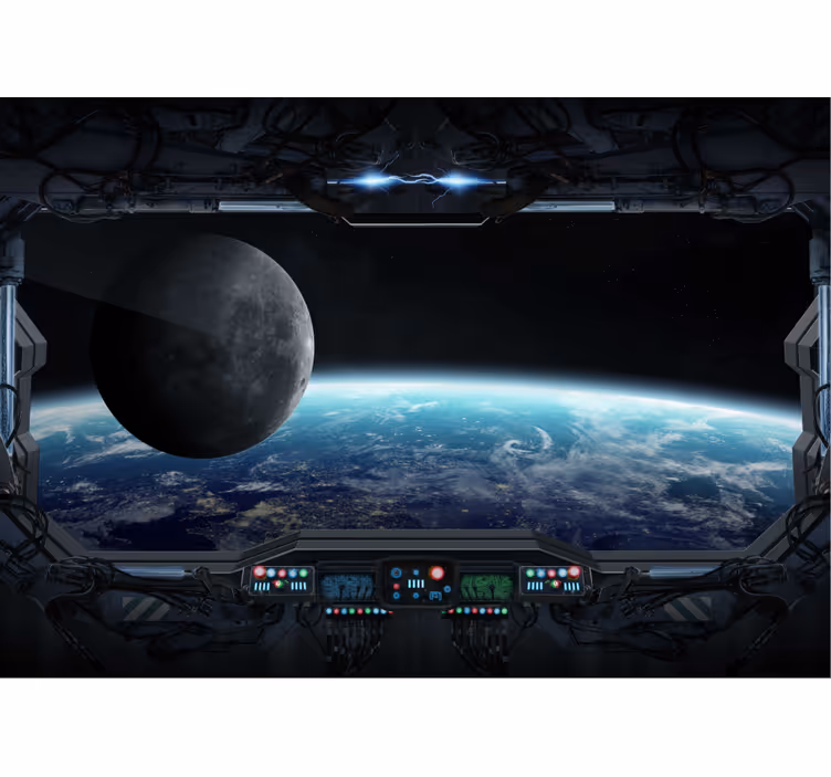 Space wall mural cosmic perspective - TenStickers