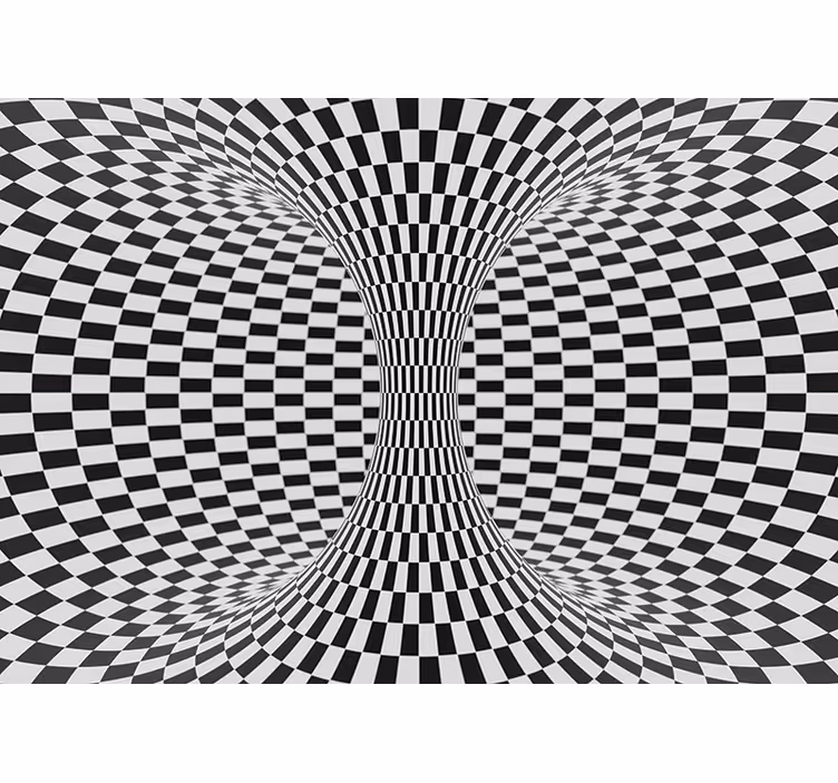 Abstract mural wallpaper optical illusion depth - TenStickers