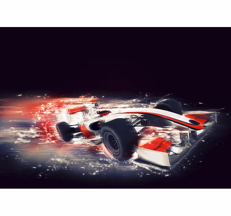 Automotive wall murals racing car motion - TenStickers