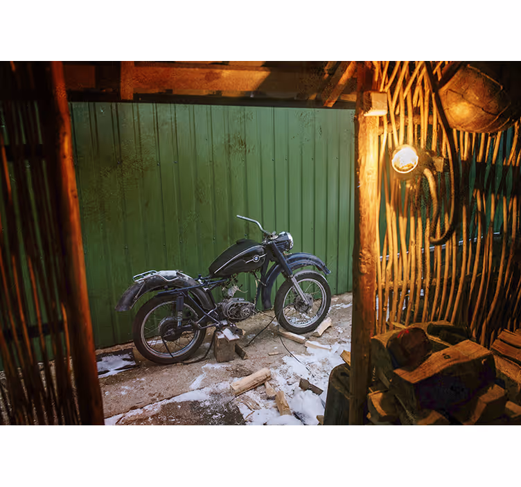 Classic Motorcycle Scene automotive wall murals - TenStickers