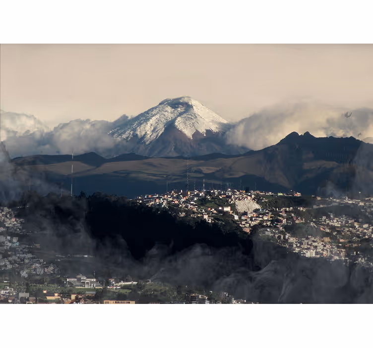 Icy Mountain Vista mountain wall mural - TenStickers
