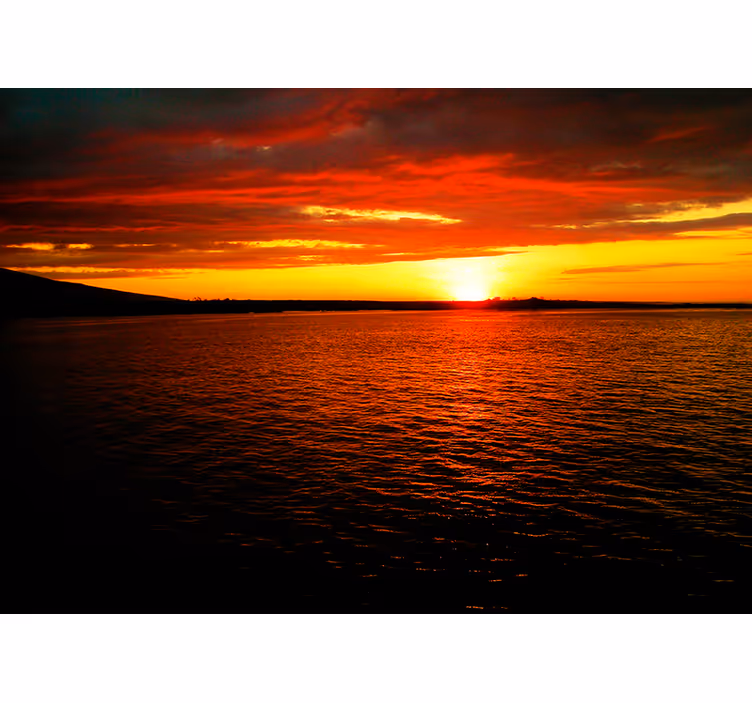Landscape wall mural twilight above the ocean - TenStickers