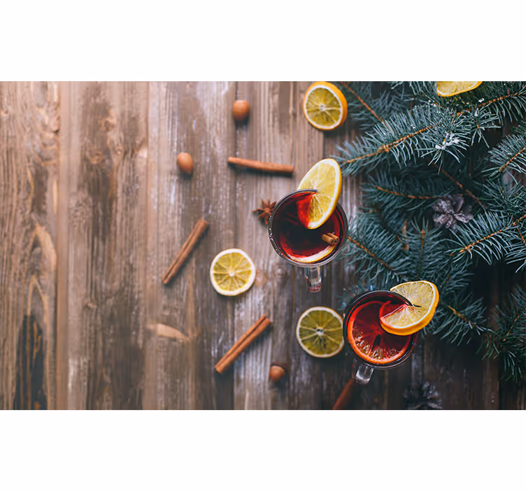 Wall mural christmas mulled wine display - TenStickers