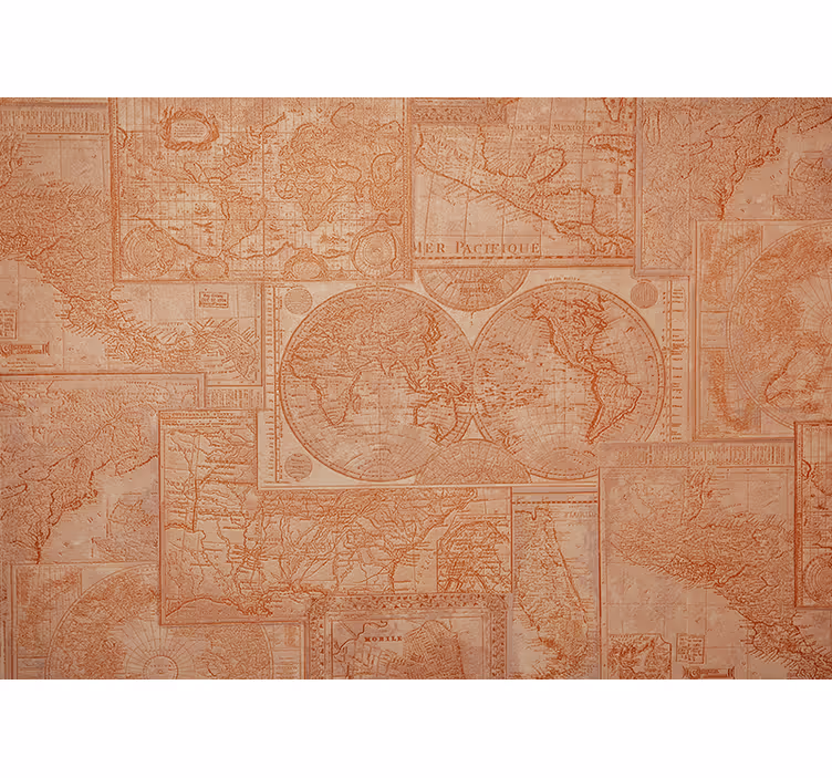 Wall mural world map vintage world maps - TenStickers