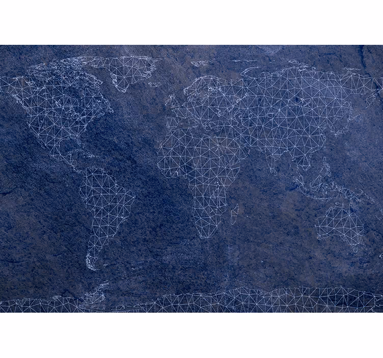 Wall mural world map geometric design - TenStickers