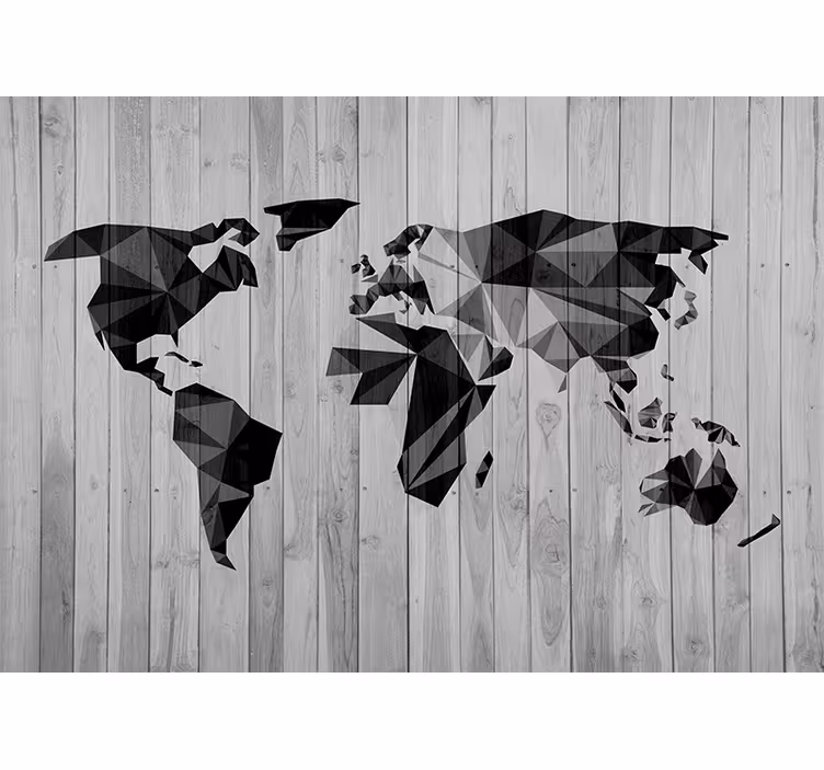 Geometric Global Map wall mural world map - TenStickers