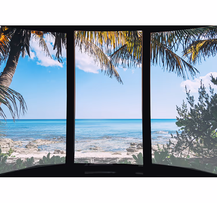 Sea wall mural tranquil ocean view - TenStickers