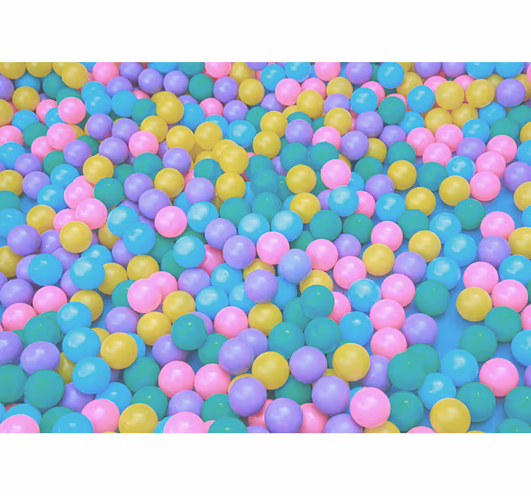 Colorful Playful Balls wall mural animals - TenStickers