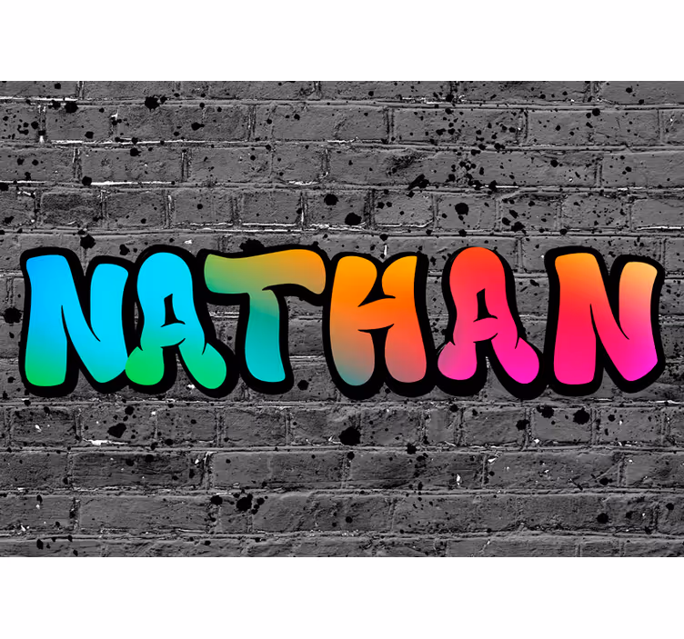 Wall mural text vibrant name art - TenStickers