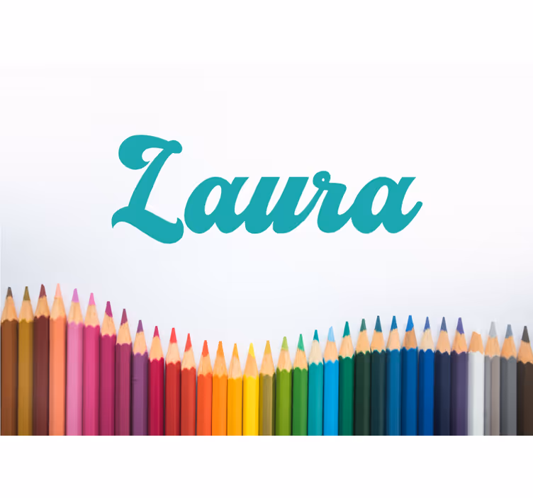 Personalized wall mural with cursive name - TenStickers