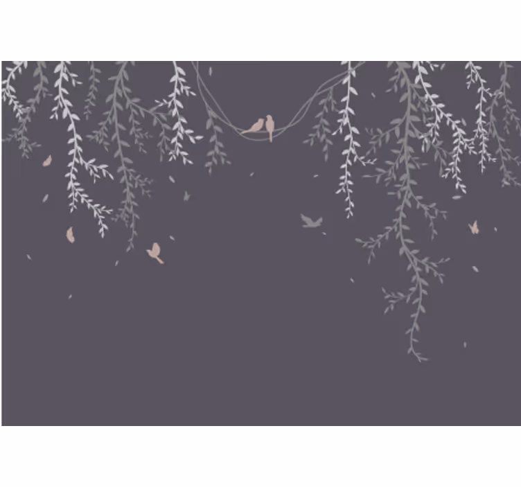 Branches with Birds nature wall mural - TenStickers