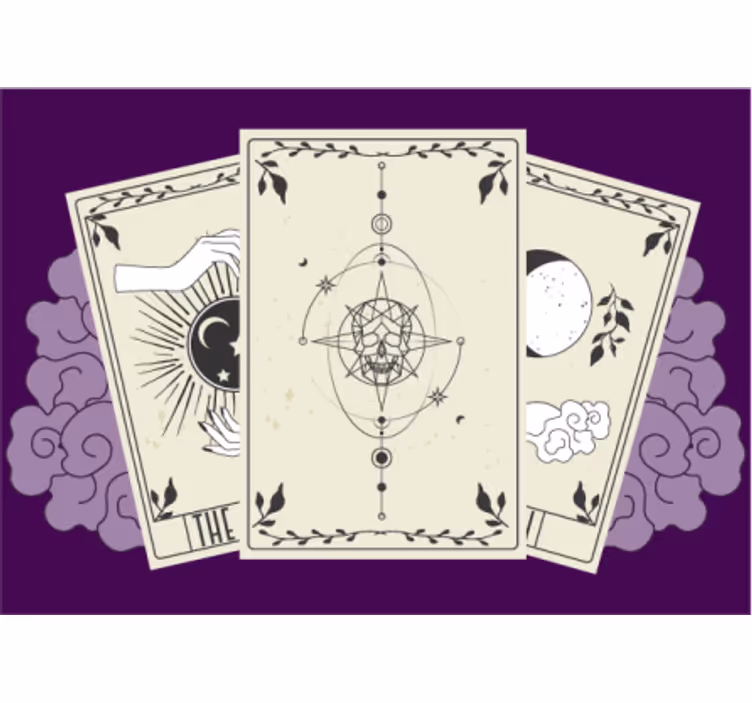 Tarot Card Abstract wall mural text - TenStickers