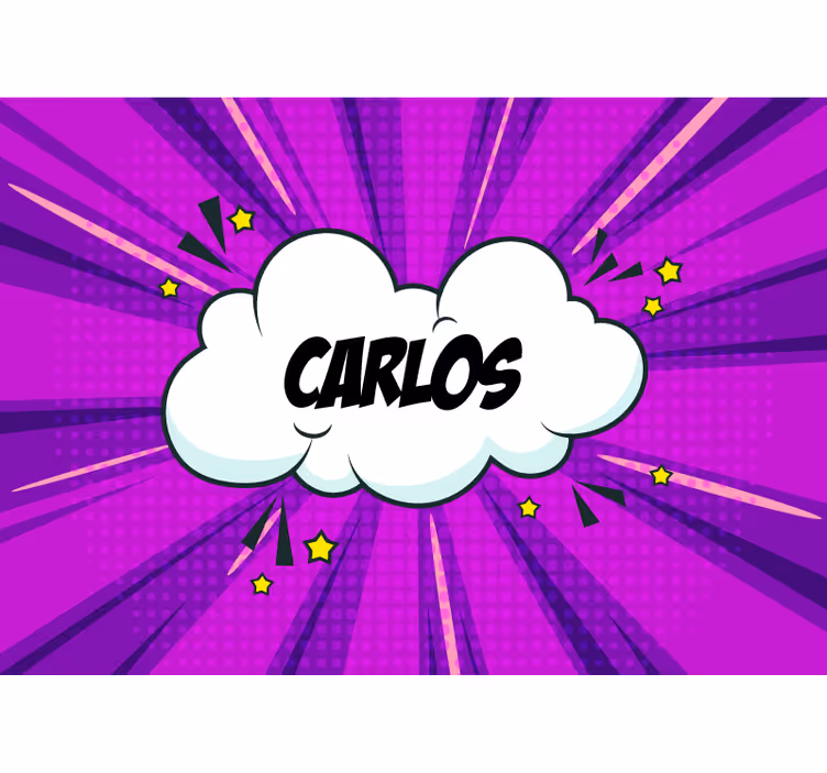 Comic Style Name wall mural text - TenStickers