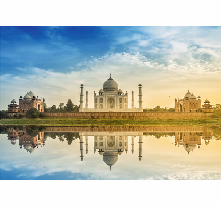 Taj Mahal Reflection wall mural city - TenStickers