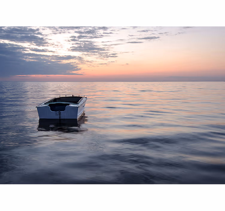 Sea wall mural tranquil aquatic landscape - TenStickers