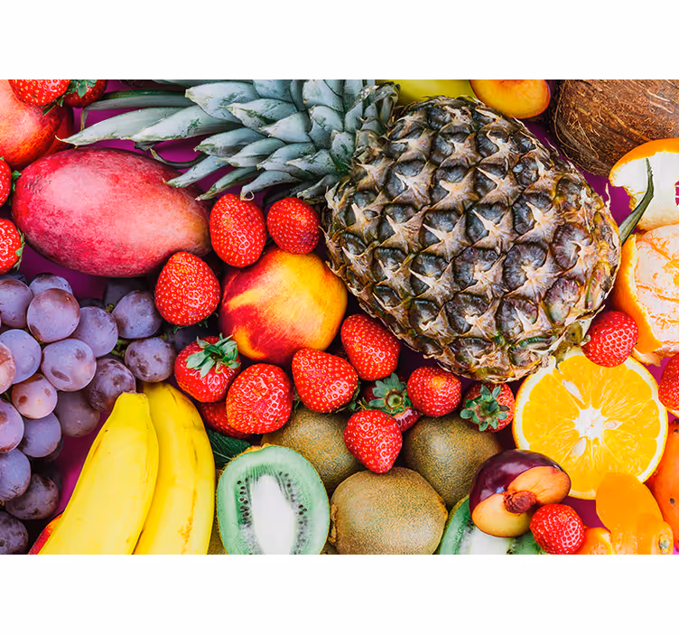 Flowers wall mural vibrant fruit medley - TenStickers